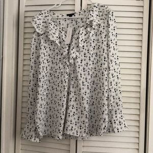 Ann Taylor Ruffled Blouse